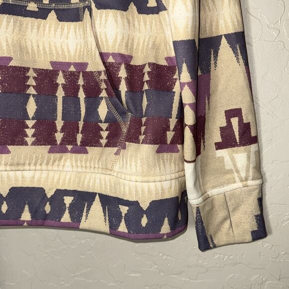 Burton women’s dry ride purple Aztec print heron pullover hoodie size large - Picture 2 of 6